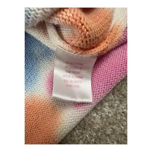 Design History Tie-Dye Sweater - Girls' Size MediumPink/Blue/ Orange Pastel - Picture 4 of 11